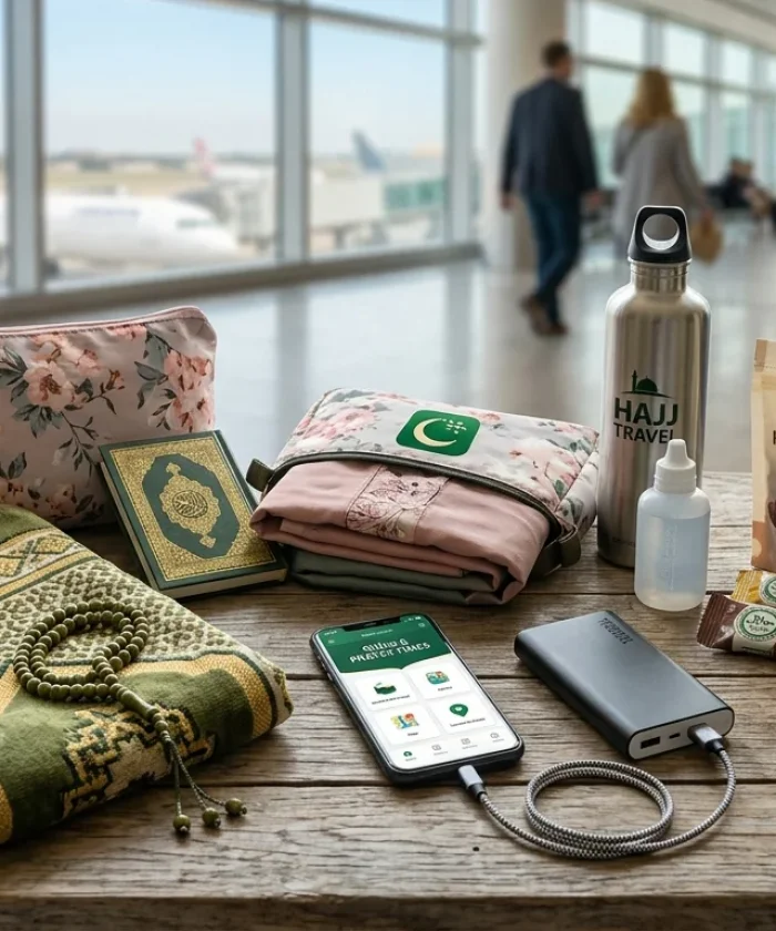 Essential travel items for Muslims.