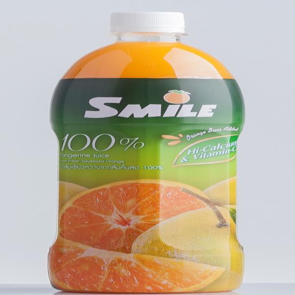 น้ำส้มเขียวหวานจากส้มคั้นพร้อมเกล็ดส้ม 100%