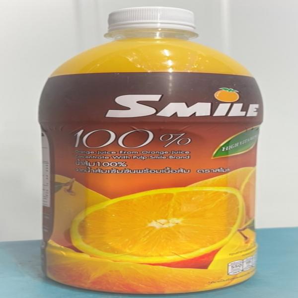 น้ำส้มพร้อมเนื้อส้ม 100% จากน้ำส้มเข้มข้น