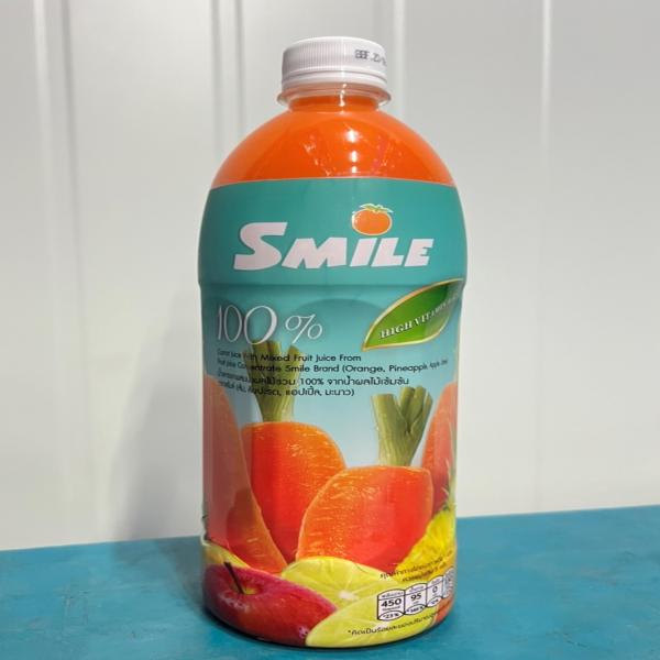 น้ำแครอทผสมน้ำผลไม้รวม 100%  จากน้ำผลไม้เข้มข้น