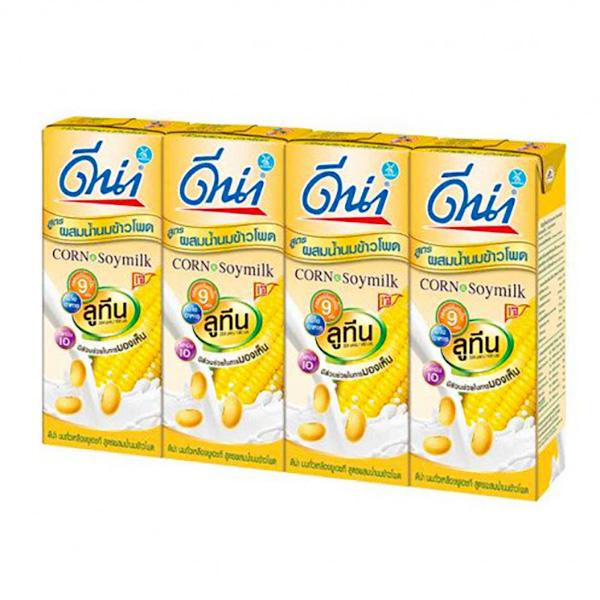ดีน่า นมถั่วเหลือง ยูเอชที สูตรผสมน้ำนมข้าวโพด