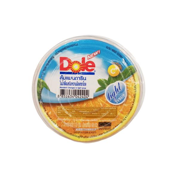 ส้มแมนดารินในน้ำเชื่อมชนิดหวานน้อย บรรจุถ้วยพลาสติก