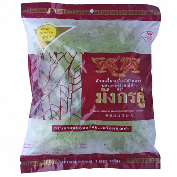 DOUBLE DRAGON BRAND CLEAR FLAT NOODLE WITH SEAWEED