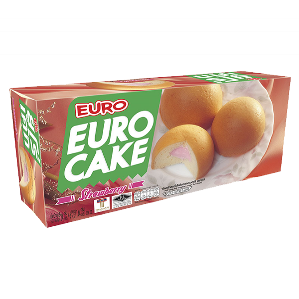 พัฟเค้กสอดไส้ครีมสตรอเบอร์รี่