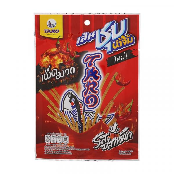 TARO BRAND SAUCE COATED FISH SNACK EXTREME HOT CUTTLEFISH  FLAVOURED