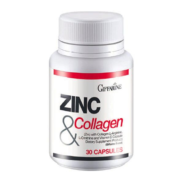 Zinc and Collagen (Zinc with Collagen, L-Arginine, L-Ornithin and Vitamin C Capsule Dietary Supplement Product)