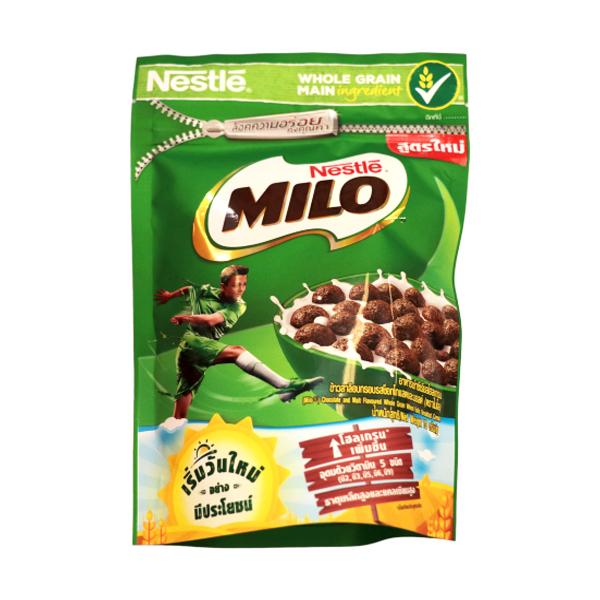 อาหารเช้าซีเรียลโฮลเกรน ข้าวสาลีอบกรอบรสช็อกโกแลตและมอลต์