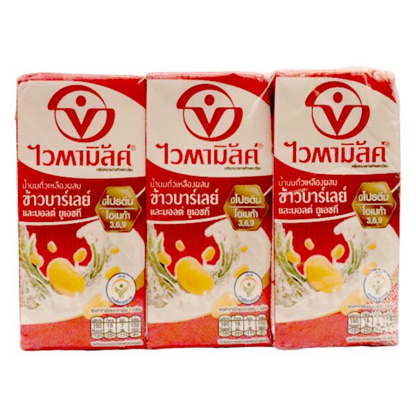 น้ำนมถั่วเหลือง ผสมข้าวบาร์เล่ย์ และมอลต์ ยูเอชที