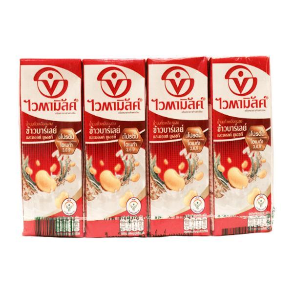 น้ำนมถั่วเหลือง ผสมข้าวบาร์เล่ย์ และมอลต์ ยูเอชที