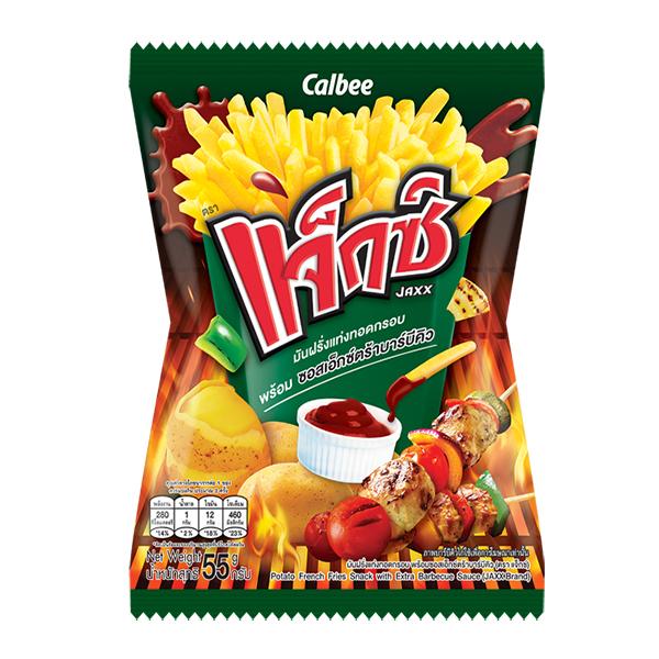 Potato French Fries Snack with Extra Barbecue Sauce