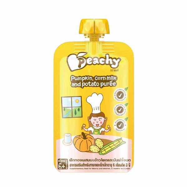 Pumpkin,Corn milk and Potato Puree