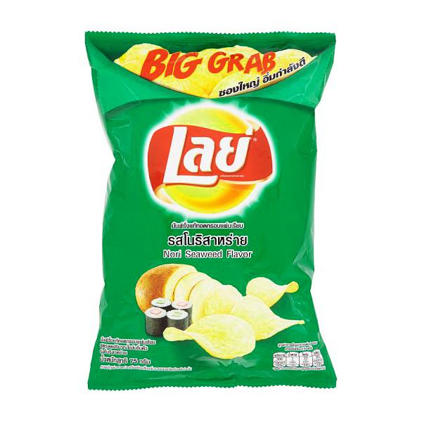 มันฝรั่งแท้ทอดกรอบแผ่นเรียบ รสโนริสาหร่าย