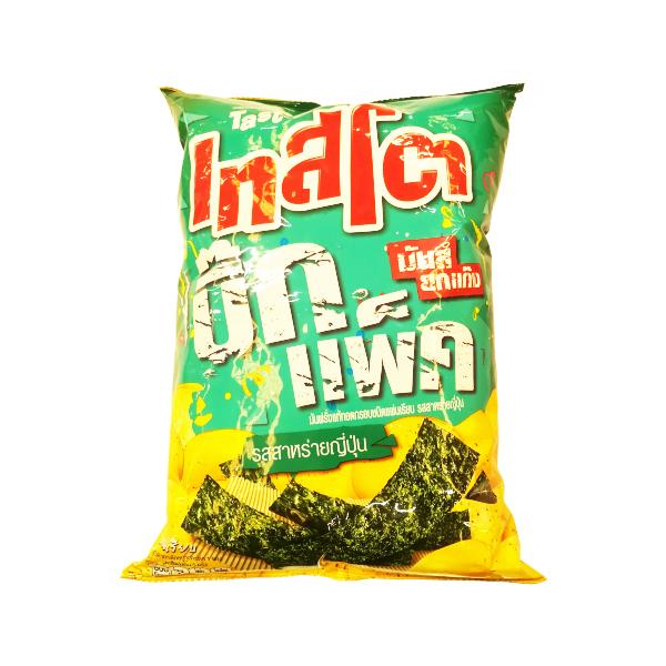 มันฝรั่งแท้ทอดกรอบชนิดแผ่นเรียบ รสสาหร่ายญี่ปุ่น