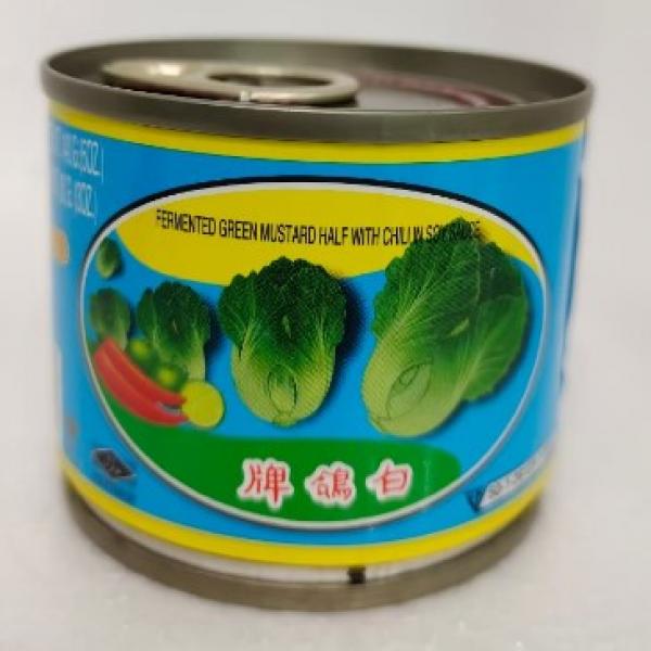 ผักกาดดองฮั่วน้ำฉ่ายใส่พริก บรรจุกระป๋อง