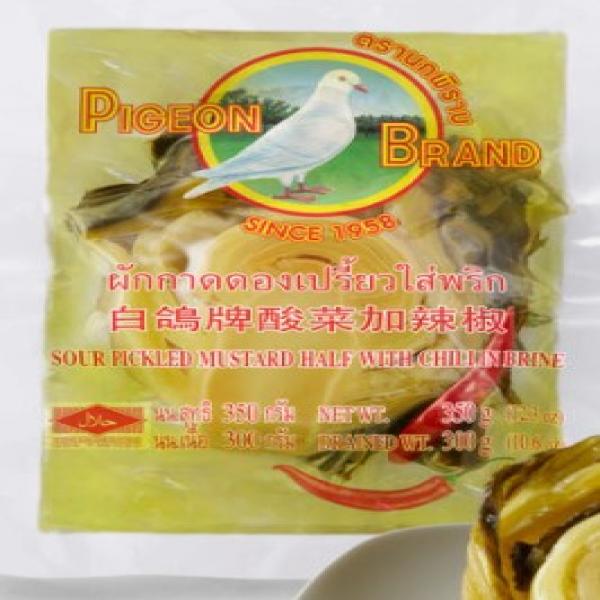 ผักกาดดองเปรี้ยวใส่พริก บรรจุถุง