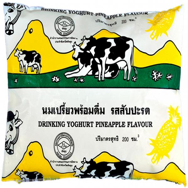 นมเปรี้ยวพร้อมดื่ม รสสับปะรด