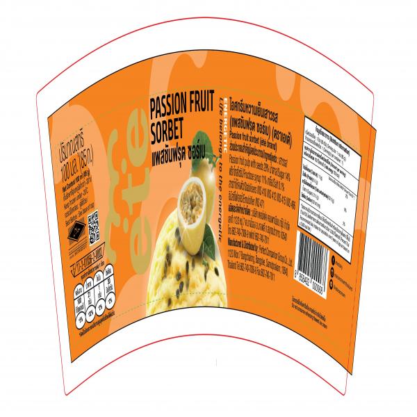 Passion fruit sorbet