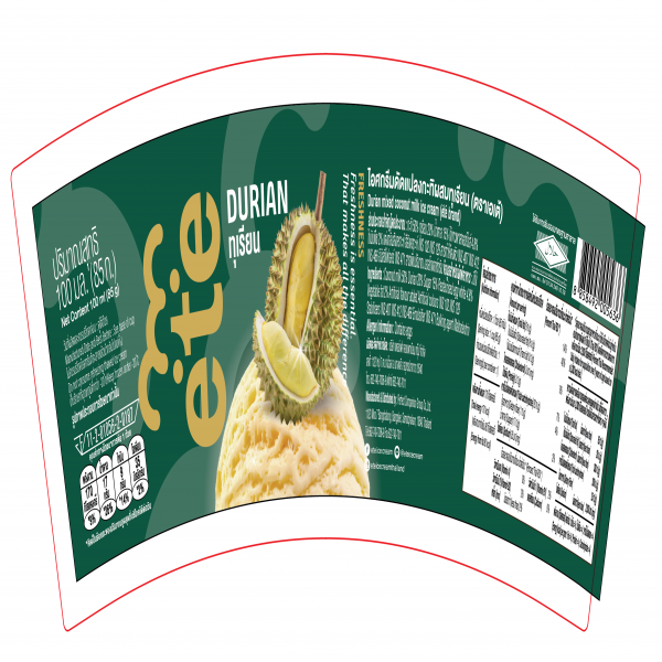 Durian mixed coconut milk ice cream