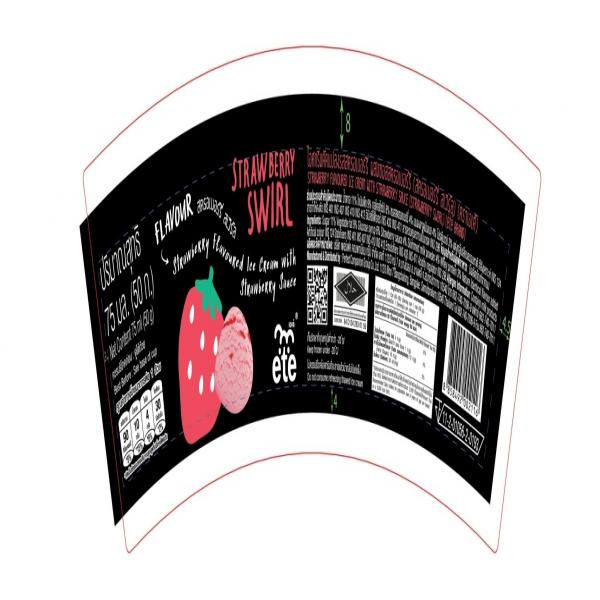 Strawberry Flavoured Ice Cream with Strawberry Sauce (Strawberry Swirl)