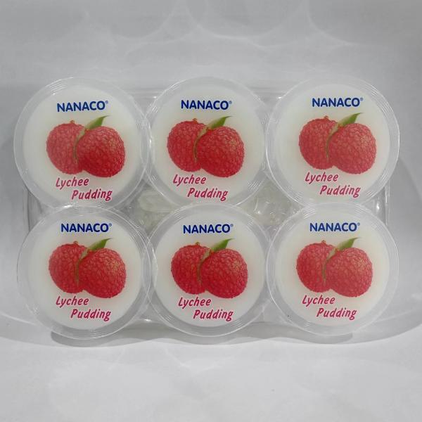 ขนมพุดดิ้ง ผสมวุ้นมะพร้าว กลิ่นลิ้นจี่