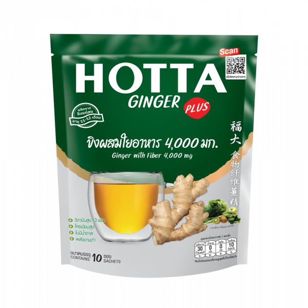 HOTTA PLUS GINGER WITH FIBER 4,000 MG INSTANT GINGER