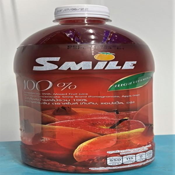 100% Pomegranate juice with mixed fruit juice from fruit juice concentrate (Pomegranate, apple, grape)