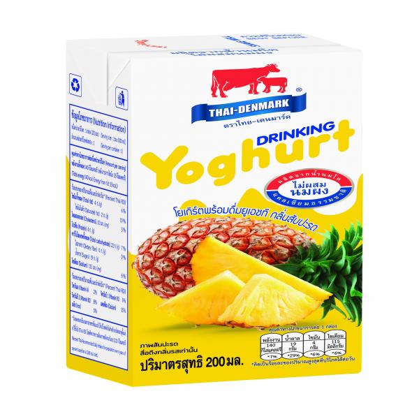 โยเกิร์ตพร้อมดื่ม ยู เอช ที กลิ่นสับปะรด