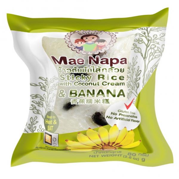 Sticky Rice With Coconut Cream & Banana