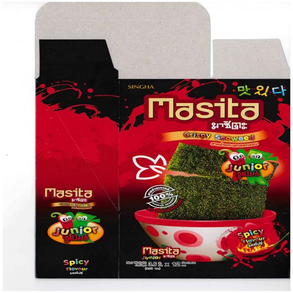 สาหร่ายทะเลทอดกรอบ รสสไปซี่ (ขนาด 3.6 กรัม และ 4 กรัม Export)