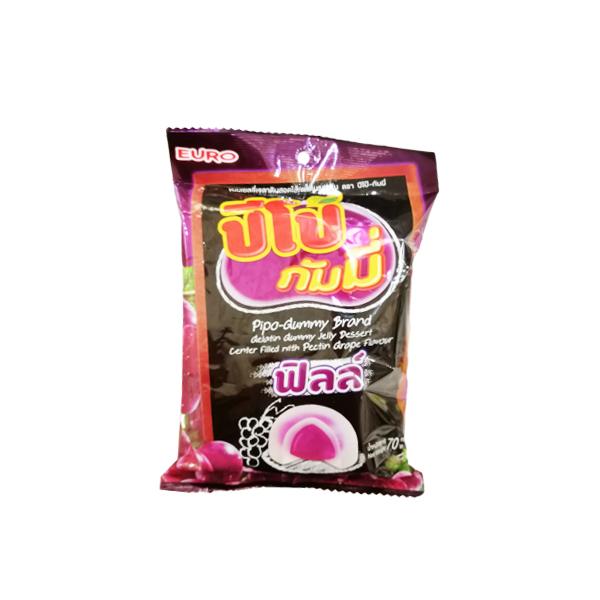 ขนมเยลลี่เจลาติน ผสมน้ำผลไม้ต่าง ๆ 10% (องุ่น, สตรอเบอร์รี่, สับปะรด)