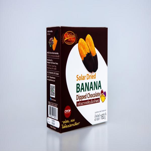 DRIED BANANA IN CHOCOLATE 160 G.