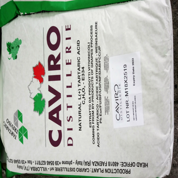 E334 NATURAL (L+) TARTARIC ACID / CAVIRO EXTRA Spa/ ITALY