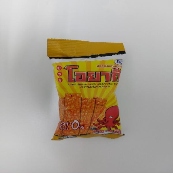 ปลาแผ่นอบกรอบ รสปลาหมึก