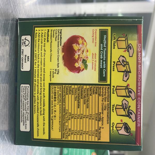 Recarted Sweet Corn Cream Style