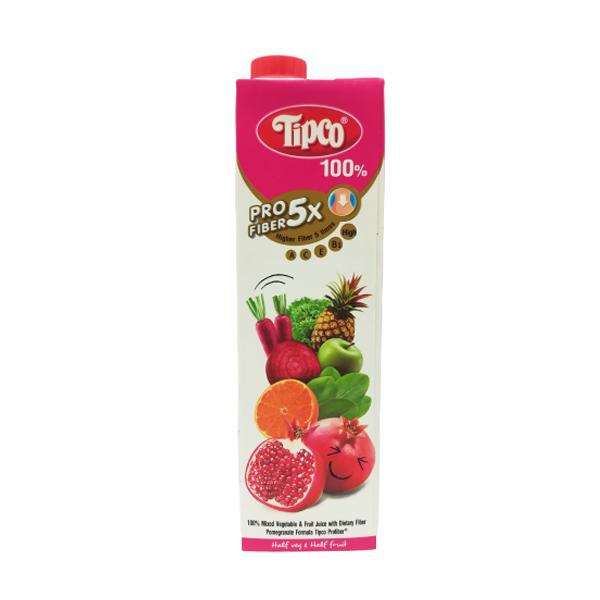 100% Mixed Vegetable & Fruit Juice with Dietary  Fiber Pomegranate Formula 