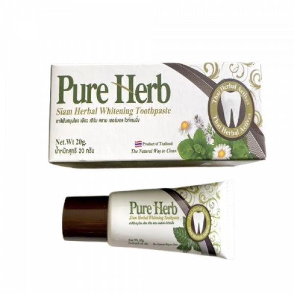 SIAM HERBAL WHITENING TOOTHPASTE NET.WT 50 G., 20G.