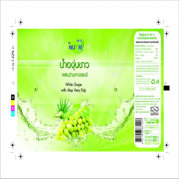 White grape Juice 25% with Aloe vera pulp