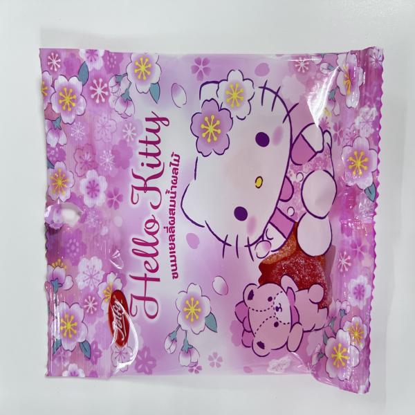 เจลฟี่ เฮลโล คิตตี้ (ขนมเยลลี่เจลาตินผสมน้ำสับปะรด 10% กลิ่นสตรอเบอร์รี่ และส้ม) แบบที่ 2