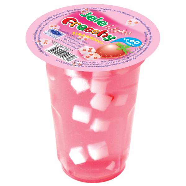 Jelly Carrageenan Mixed  Konyakku  and  15%  White Grape Juice, Strawberry  flavour