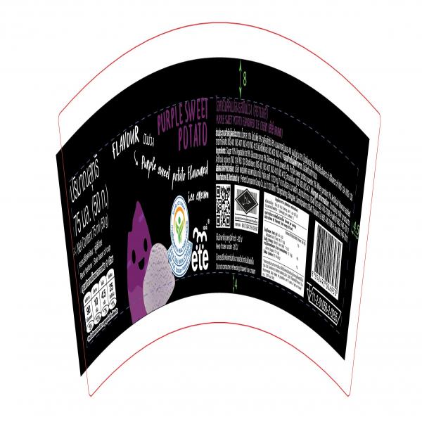 Purple sweet potato flavoured ice cream