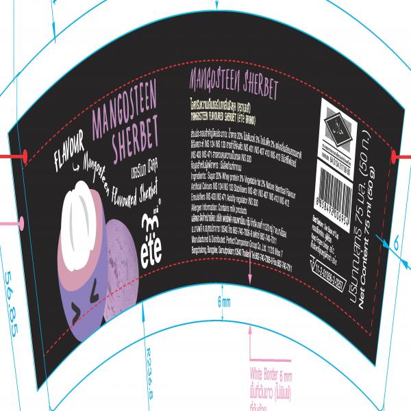 Mangosteen flavoured sherbet