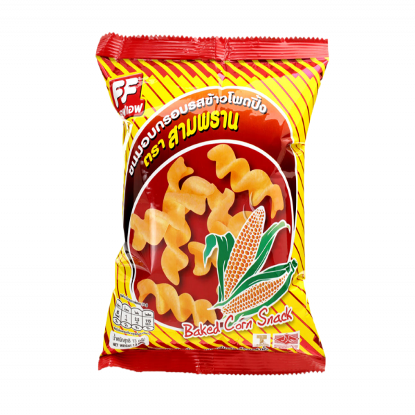 ขนมอบกรอบรสข้าวโพดปิ้ง