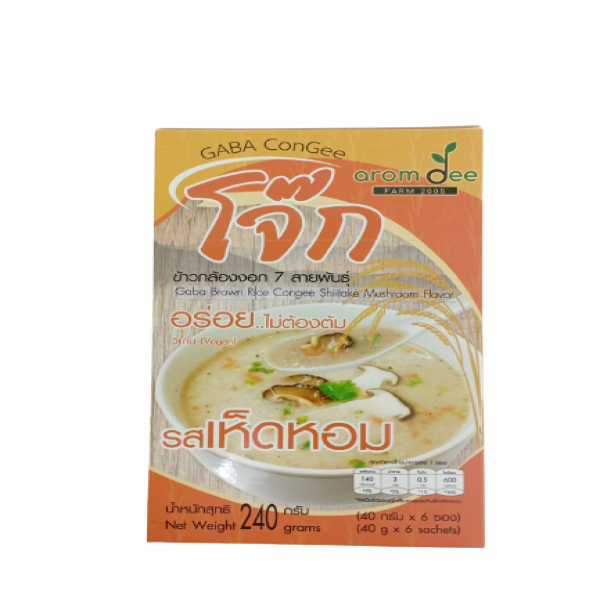 โจ๊กข้าวกล้องงอก 7 สายพันธุ์กึ่งสำเร็จรูป รสเห็ดหอม