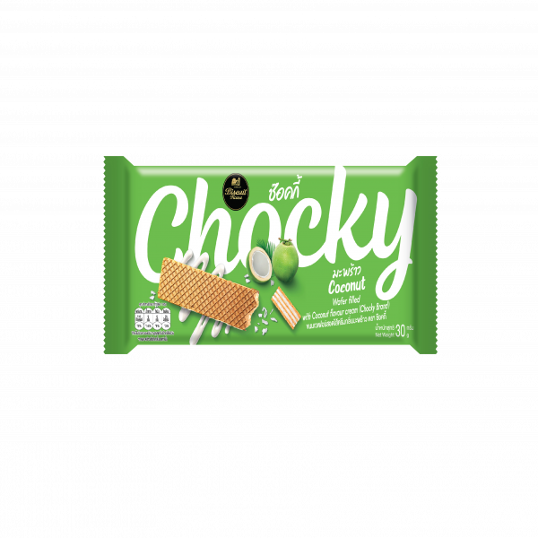 ขนมเวเฟอร์สอดไส้ครีมกลิ่นมะพร้าว