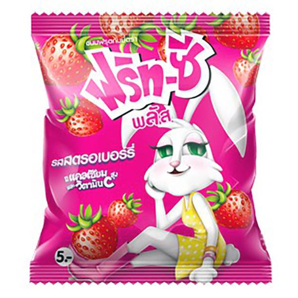ขนมฟรุตกัมมี่รสสตรอเบอร์รี่  (วุ้นโซเดียมซีเอ็มซีสำเร็จรูปรสสตรอเบอร์รี่)