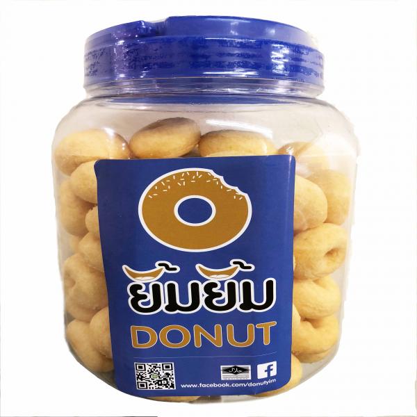 ขนมโดนัท ตรา ยิ้ม ยิ้ม (แบบกระปุก ขนาดบรรจุ 80 ชิ้น น้ำหนัก 640 กรัม)