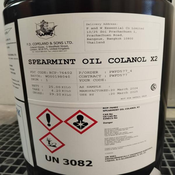 SPEARMINT OIL COLANOL X2 (X472T) - F.D. COPELAND & SONS / UK