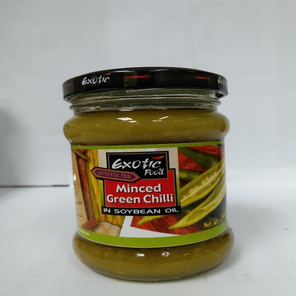 MINCED GREEN CHILLI IN SOYBEAN OIL