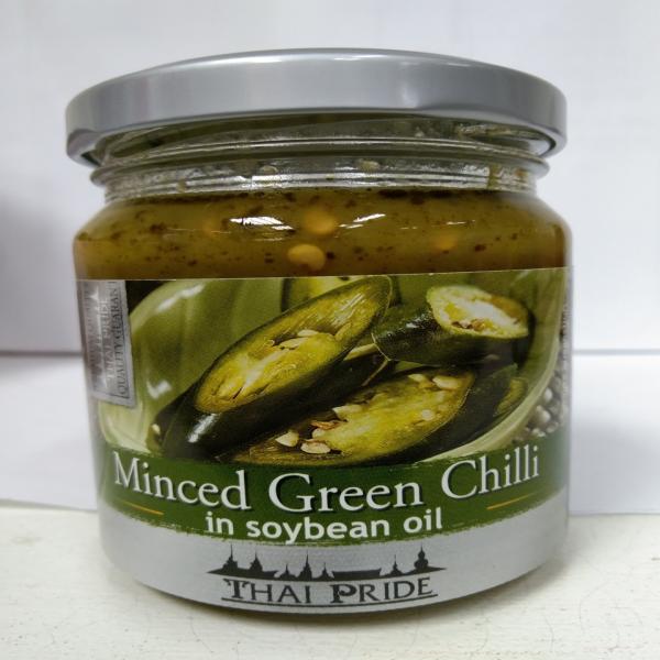 MINCED GREEN CHILLI IN SOYBEAN OIL