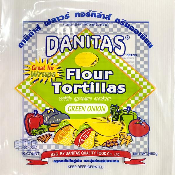 Danitas Flour Tortillas Green Onion
